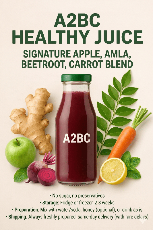 A2BC Healthy Juice Blend (No Sugar) 1L